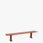 banqueta de acero y madera para exterior LEO02175