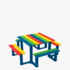 mesas de picnic infantiles para exterior LEO02310
