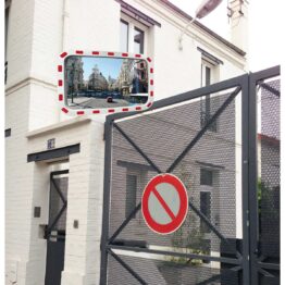 Espejos con bandas reflectantes para salidas o intersecciones