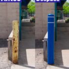 seguridad disset odiseo Cubrebolardos para espacios urbanos e industriales Blue PG BEFORE port