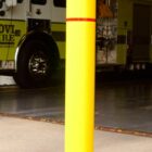 seguridad disset odiseo Cubrebolardos para espacios urbanos e industriales One yellow PG at fire station AFTER