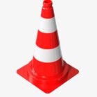 Cono de tráfico rojo