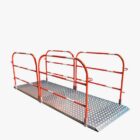 Pasarela con barandillas plegables para obras e instalaciones