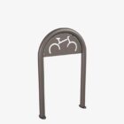 Aparcabicicletas en forma de U para exterior